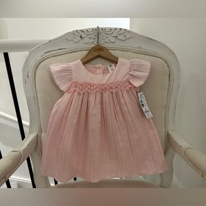🩰 Baby 24 Month Beautiful Pale Pink Satin Party Dress by Oshkosh NWT